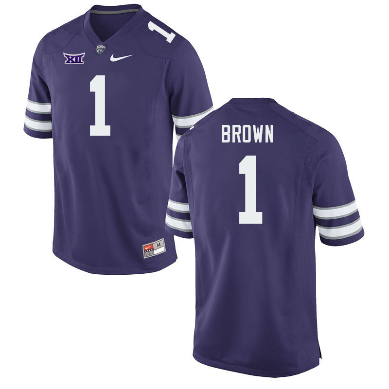 #1 Jayce Brown Kansas State Wildcats Fotball Jerseys Stitched Sale-Purple